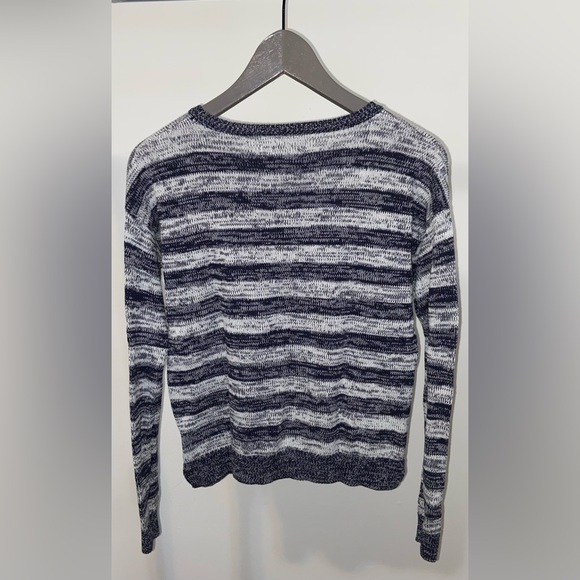 Aéropostale Navy & Heather Gray Striped Round Neck Sweater - Picture 6 of 11